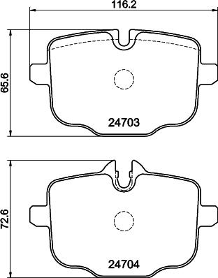 HELLA 8DB 355 014-361 - Bremžu uzliku kompl., Disku bremzes www.autospares.lv