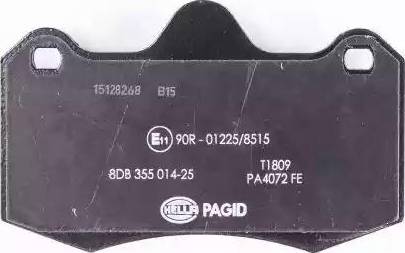 HELLA 8DB 355 014-251 - Bremžu uzliku kompl., Disku bremzes www.autospares.lv