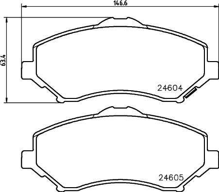 HELLA 8DB 355 014-321 - Bremžu uzliku kompl., Disku bremzes www.autospares.lv