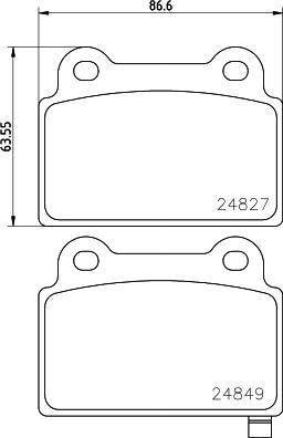 HELLA 8DB 355 014-701 - Bremžu uzliku kompl., Disku bremzes www.autospares.lv