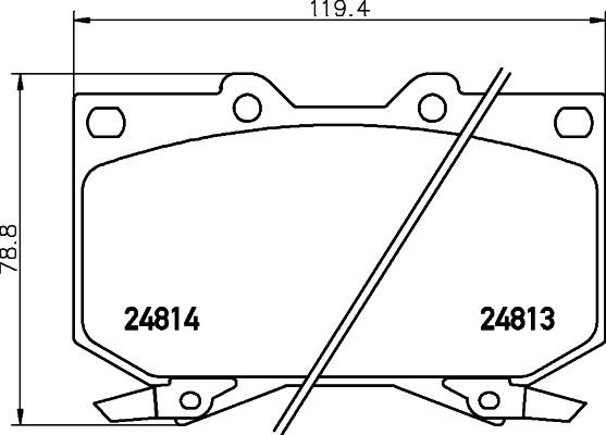 HELLA 8DB 355 014-711 - Brake Pad Set, disc brake www.autospares.lv