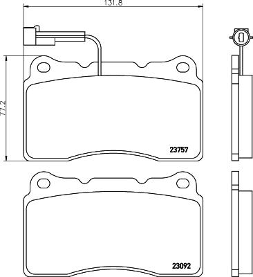 HELLA 8DB 355 014-731 - Bremžu uzliku kompl., Disku bremzes www.autospares.lv