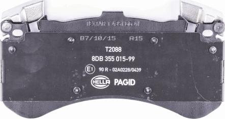 HELLA 8DB 355 015-991 - Bremžu uzliku kompl., Disku bremzes www.autospares.lv