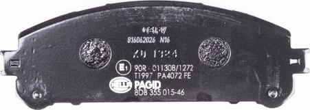 HELLA 8DB 355 015-461 - Bremžu uzliku kompl., Disku bremzes www.autospares.lv