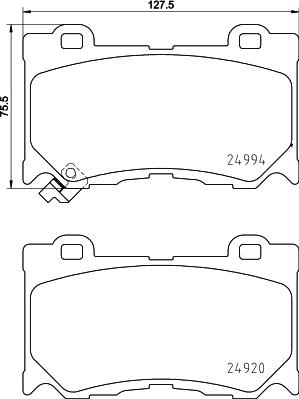 HELLA 8DB 355 015-411 - Bremžu uzliku kompl., Disku bremzes www.autospares.lv