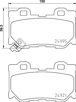 HELLA 8DB 355 015-421 - Bremžu uzliku kompl., Disku bremzes www.autospares.lv