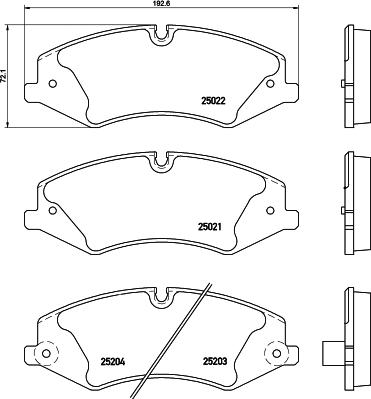 HELLA 8DB 355 015-551 - Brake Pad Set, disc brake www.autospares.lv