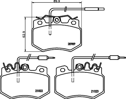 HELLA 8DB 355 015-511 - Bremžu uzliku kompl., Disku bremzes www.autospares.lv