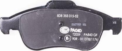 HELLA 8DB 355 015-521 - Bremžu uzliku kompl., Disku bremzes autospares.lv