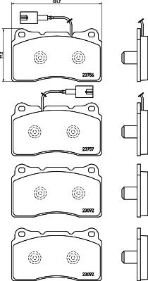 HELLA 8DB 355 015-681 - Bremžu uzliku kompl., Disku bremzes autospares.lv