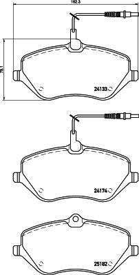 HELLA 8DB 355 015-621 - Bremžu uzliku kompl., Disku bremzes autospares.lv