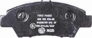 HELLA 8DB 355 015-001 - Bremžu uzliku kompl., Disku bremzes www.autospares.lv