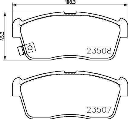 HELLA 8DB 355 015-071 - Bremžu uzliku kompl., Disku bremzes www.autospares.lv