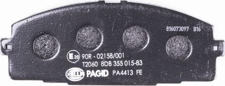 HELLA 8DB 355 015-831 - Bremžu uzliku kompl., Disku bremzes www.autospares.lv