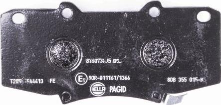 HELLA 8DB 355 015-821 - Bremžu uzliku kompl., Disku bremzes www.autospares.lv