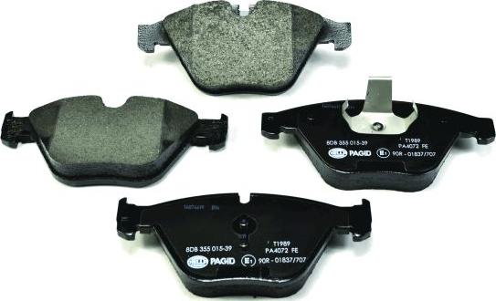 HELLA 8DB 355 015-391 - Brake Pad Set, disc brake www.autospares.lv