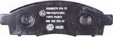 HELLA 8DB 355 015-321 - Bremžu uzliku kompl., Disku bremzes www.autospares.lv