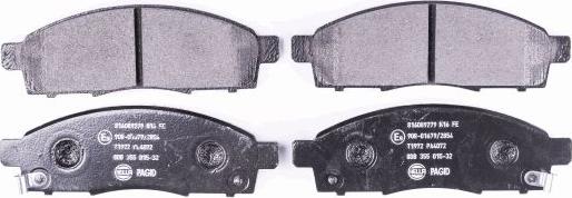 HELLA 8DB 355 015-321 - Bremžu uzliku kompl., Disku bremzes www.autospares.lv