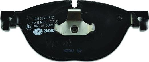 HELLA 8DB 355 015-251 - Bremžu uzliku kompl., Disku bremzes www.autospares.lv