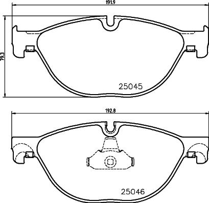 HELLA 8DB 355 015-251 - Bremžu uzliku kompl., Disku bremzes www.autospares.lv