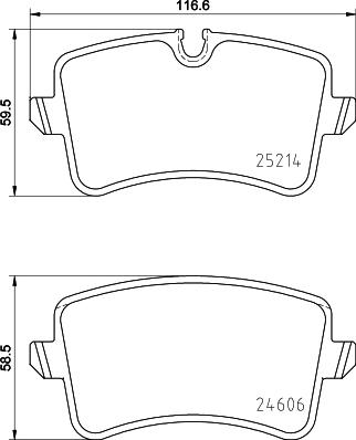 HELLA 8DB 355 015-201 - Bremžu uzliku kompl., Disku bremzes autospares.lv