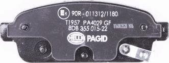 HELLA 8DB 355 015-221 - Brake Pad Set, disc brake www.autospares.lv