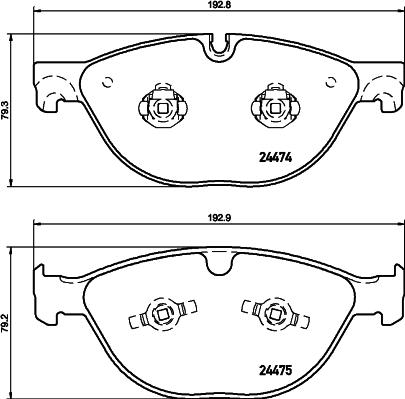 HELLA 8DB 355 015-701 - Bremžu uzliku kompl., Disku bremzes www.autospares.lv