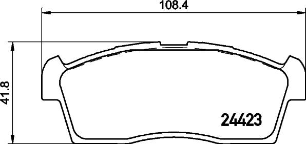 HELLA 8DB 355 015-731 - Тормозные колодки, дисковые, комплект www.autospares.lv