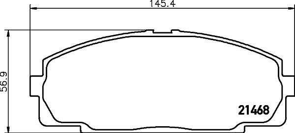 HELLA 8DB 355 016-921 - Brake Pad Set, disc brake www.autospares.lv