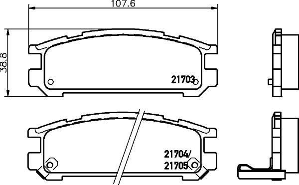 HELLA 8DB 355 016-491 - Bremžu uzliku kompl., Disku bremzes www.autospares.lv