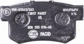 HELLA 8DB 355 016-451 - Brake Pad Set, disc brake www.autospares.lv