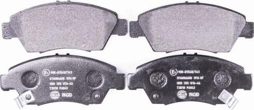 HELLA 8DB 355 016-461 - Brake Pad Set, disc brake www.autospares.lv