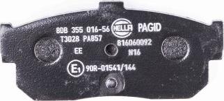 HELLA 8DB 355 016-561 - Bremžu uzliku kompl., Disku bremzes www.autospares.lv