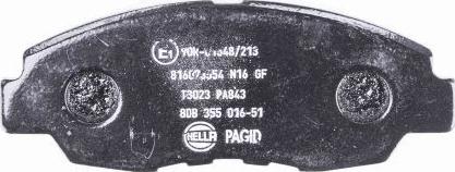 HELLA 8DB 355 016-511 - Bremžu uzliku kompl., Disku bremzes www.autospares.lv