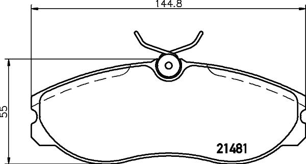 HELLA 8DB 355 016-651 - Тормозные колодки, дисковые, комплект www.autospares.lv