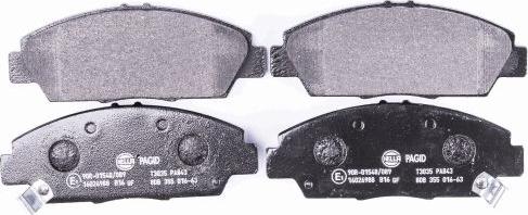 HELLA 8DB 355 016-631 - Brake Pad Set, disc brake www.autospares.lv