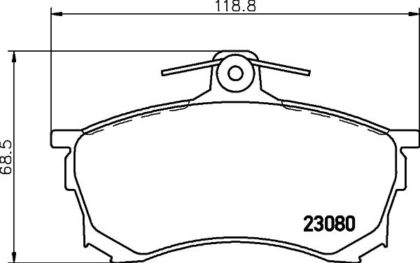 HELLA 8DB 355 016-671 - Brake Pad Set, disc brake www.autospares.lv