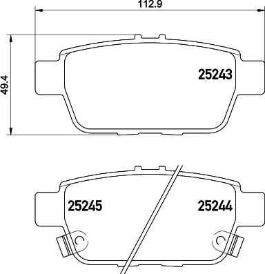 HELLA 8DB 355 016-091 - Bremžu uzliku kompl., Disku bremzes www.autospares.lv