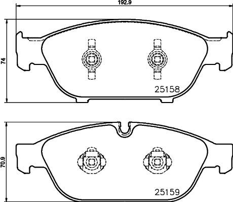 HELLA 8DB 355 016-031 - Bremžu uzliku kompl., Disku bremzes www.autospares.lv