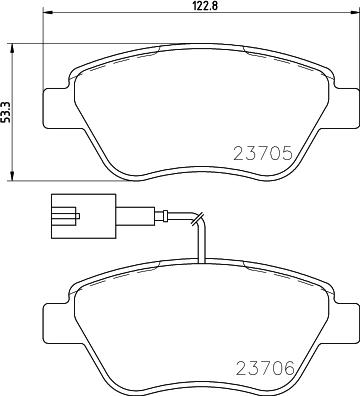 HELLA 8DB 355 016-071 - Bremžu uzliku kompl., Disku bremzes www.autospares.lv