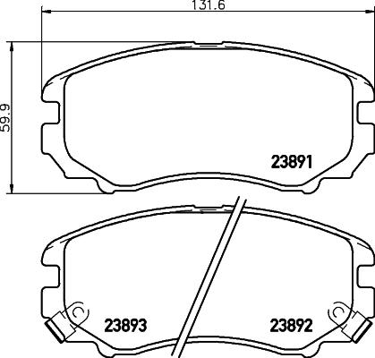 HELLA 8DB 355 016-101 - Brake Pad Set, disc brake www.autospares.lv