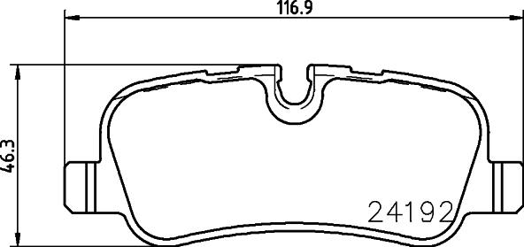 HELLA 8DB 355 016-181 - Bremžu uzliku kompl., Disku bremzes www.autospares.lv