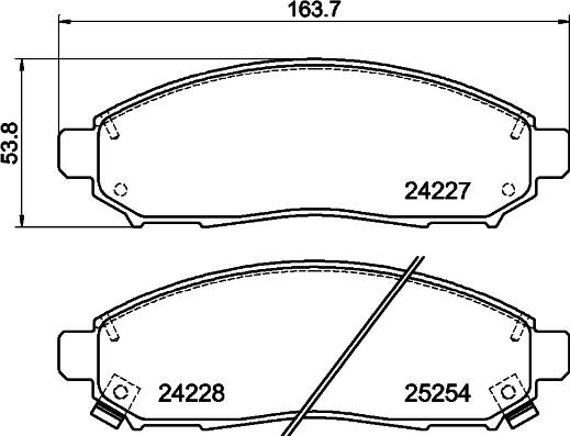 HELLA 8DB 355 016-121 - Bremžu uzliku kompl., Disku bremzes www.autospares.lv