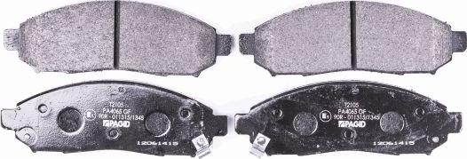 HELLA 8DB 355 016-121 - Brake Pad Set, disc brake www.autospares.lv