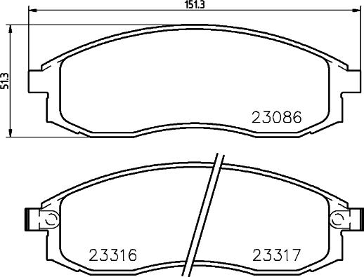 HELLA 8DB 355 016-891 - Brake Pad Set, disc brake www.autospares.lv