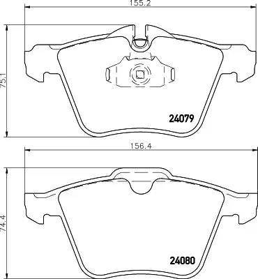 HELLA 8DB 355 006-891 - Bremžu uzliku kompl., Disku bremzes autospares.lv