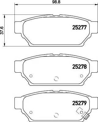 HELLA 8DB 355 016-201 - Bremžu uzliku kompl., Disku bremzes www.autospares.lv