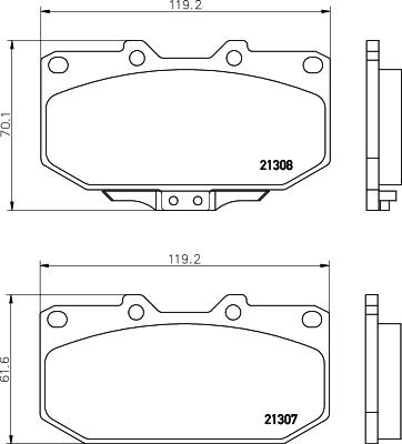 HELLA 8DB 355 016-791 - Brake Pad Set, disc brake www.autospares.lv