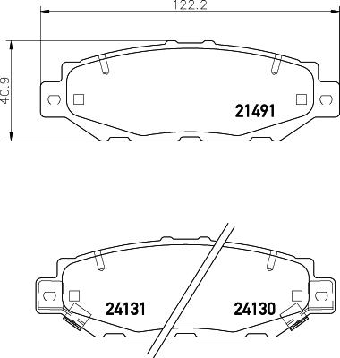 HELLA 8DB 355 016-751 - Brake Pad Set, disc brake www.autospares.lv