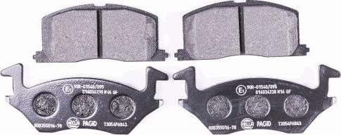 HELLA 8DB 355 016-781 - Brake Pad Set, disc brake www.autospares.lv